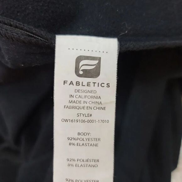 Fabletics Siena Workout Cinch Waist Fleece Jacket in Black Size XXS - Picture 9 of 12